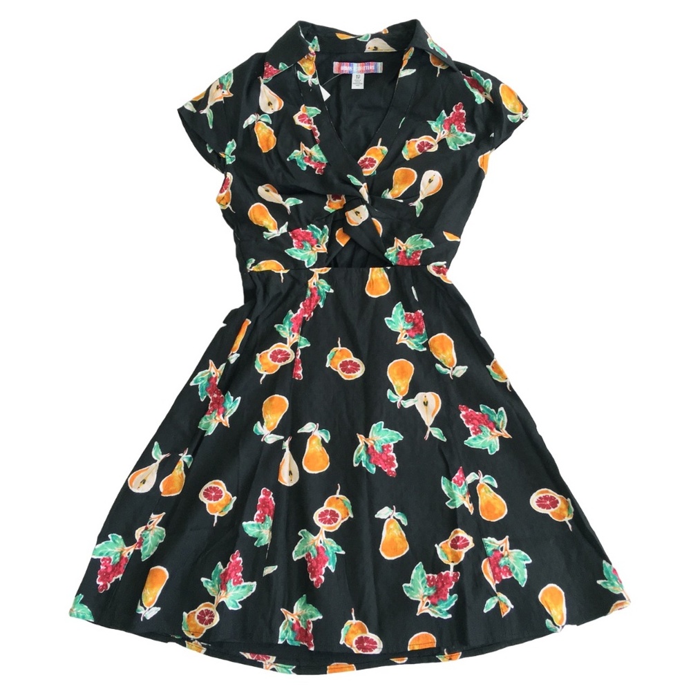 Urban Outfitters Fruit Print Harlow Twist-Front Mini Dress XS